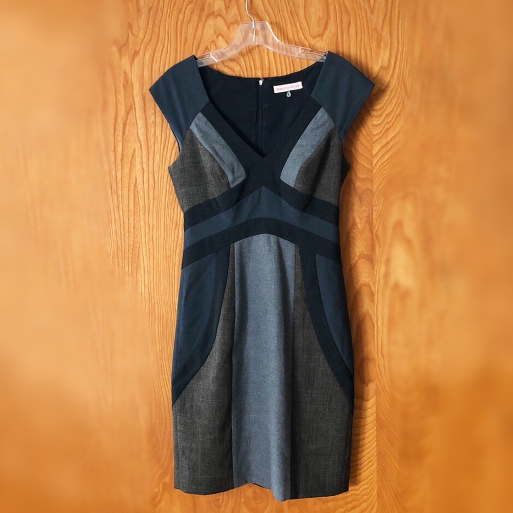 Rebecca Taylor Flannel Mix dress, cap sleeve, 4